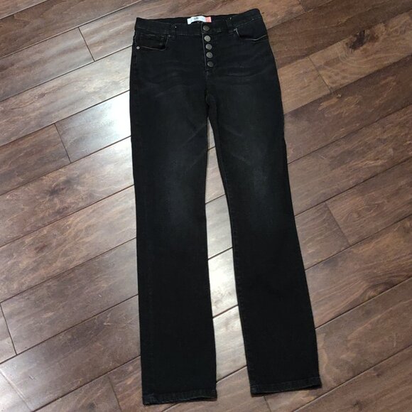 Cabi Black Button Fly Straight Jeans SIZE 4 - Picture 2 of 7